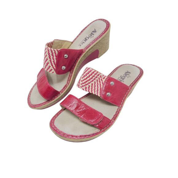Alegria Lana Lan Pink Sandals Size 37 Size US 7 Leather Beach Summer Resortwear - Picture 1 of 11